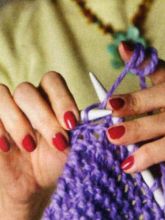 Процесс вязания