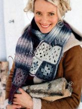 Шарф с ажурными мотивами