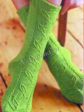 Носочки с мотивами листья, фото