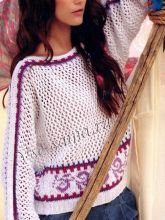 Пуловер в сетку, фото