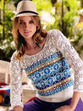 Пуловер в стиле бохо, фото