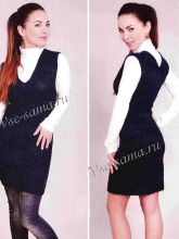 Синий классический сарафан, фото