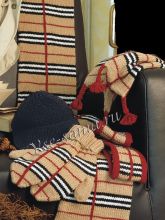 Классика Burberry - шарф, шапка, варежки, повязка, фото