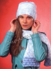 Комплект льдинка: шапочка и шарф, фото