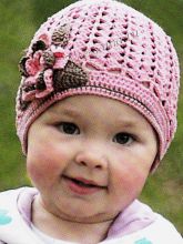 Розовая ажурная шапочка, фото