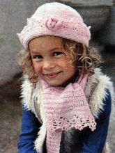 Розовый комплект крючком, фото