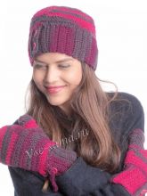 Зимний комплект - шапка и варежки, фото