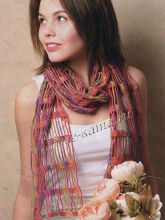 Ажурный шарфик необычной вязки