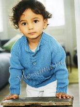 Пуловер с карманом-кенгуру для мальчика, фото