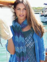 Ажурный топ и шарф, фото