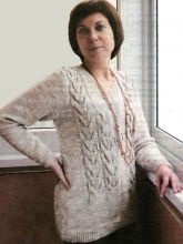 Бежевый джемпер-туника, фото