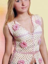 Безрукавка с цветами, фото