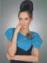 Бирюзовый воротник из мохера, фото