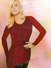 Бордовая ажурная туника, фото