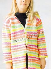 Длинный жакет для девочки, фото