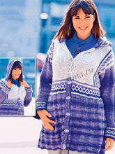 Длинный жакет с капюшоном, фото