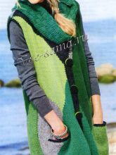 Длинный жилет и шарф-снуд, фото