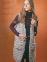 Длинный жилет с карманами, фото