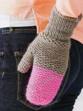 Двухцветные варежки, фото