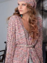 Кардиган и шапочка спицами, фото