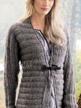 Кардиган, связанный патентным узором, фото