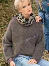 Короткий мохеровый пуловер, фото