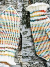 Меланжевые варежки, фото