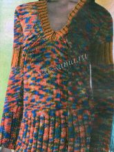 Меланжевый пуловер с v-образным вырезом, фото