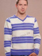 Мужской джемпер с горизонтальными полосами, фото