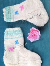 Носочки с бабочками на годовалого ребенка, фото