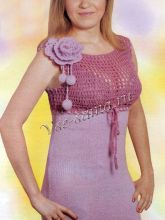 Платье спицами с ажурным верхом, фото