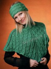 Пончо и повязка с косами, фото