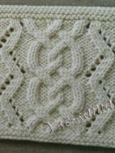 Прихватка спицами - ажур и жгут, фото