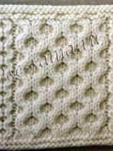 Прихватка спицами - ячейки, фото