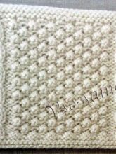 Прихватка спицами - жемчужная, фото