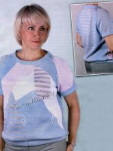 Пуловер Нежная геометрия, фото