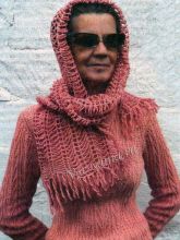 Пуловер их хлопка с рельефным узором, фото