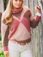 Пуловер из цветных участков, фото