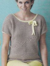 Пуловер с бантом, фото