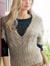 Пуловер с косами - тепло и комфорт, фото