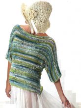 Пуловер с воротником - лодочка, фото