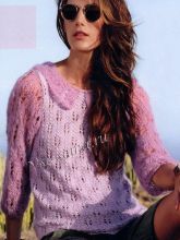 Пуловер с воздушными рукавами, фото