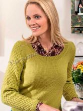 Пуловер со структурным узором, фото