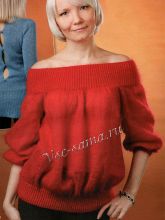 Роскошный красный пуловер, фото