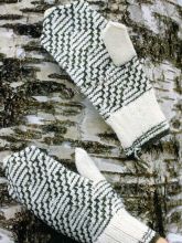 Серо-белые варежки, фото
