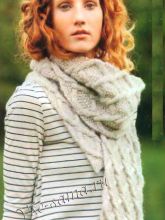 Шарф с рельефным узором, фото