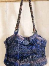 Синяя меланжевая сумка, фото