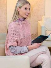 Стильный розовый пуловер, фото