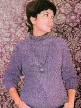 Стильный свитерок из пряжи с люрексом, фото