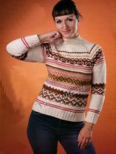 Свитер-реглан с жаккардовыми узорами, фото